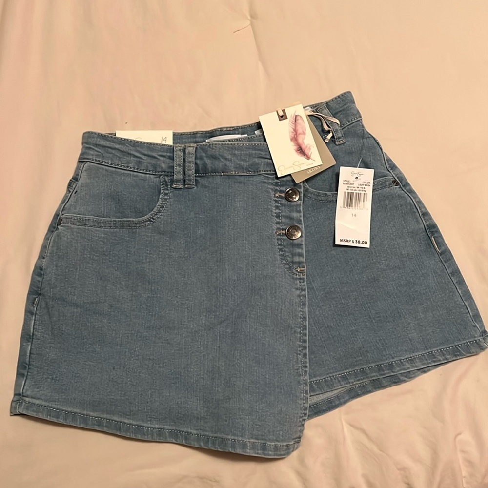 Jessica Simpson (skort) light wash size 14 girls